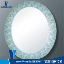 Clear Float Silver Round Mirror for Bathroom Mirror